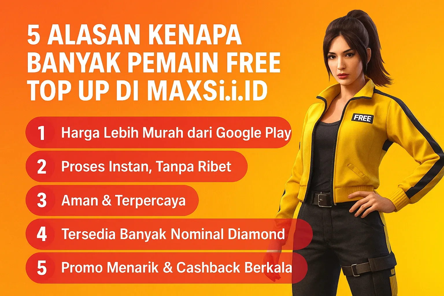 Top Up Free Fire Termurah di MAXsi.ID