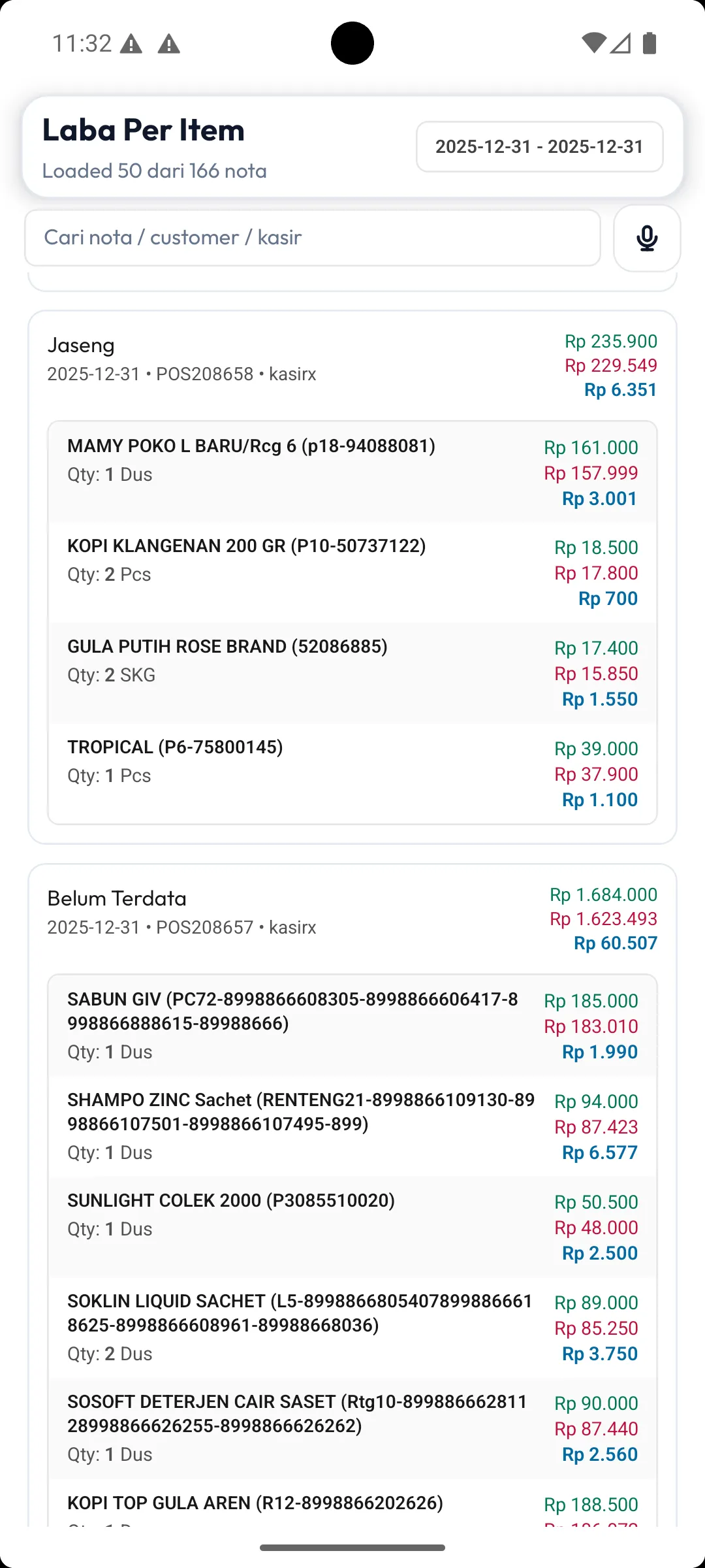 1 laba per item light