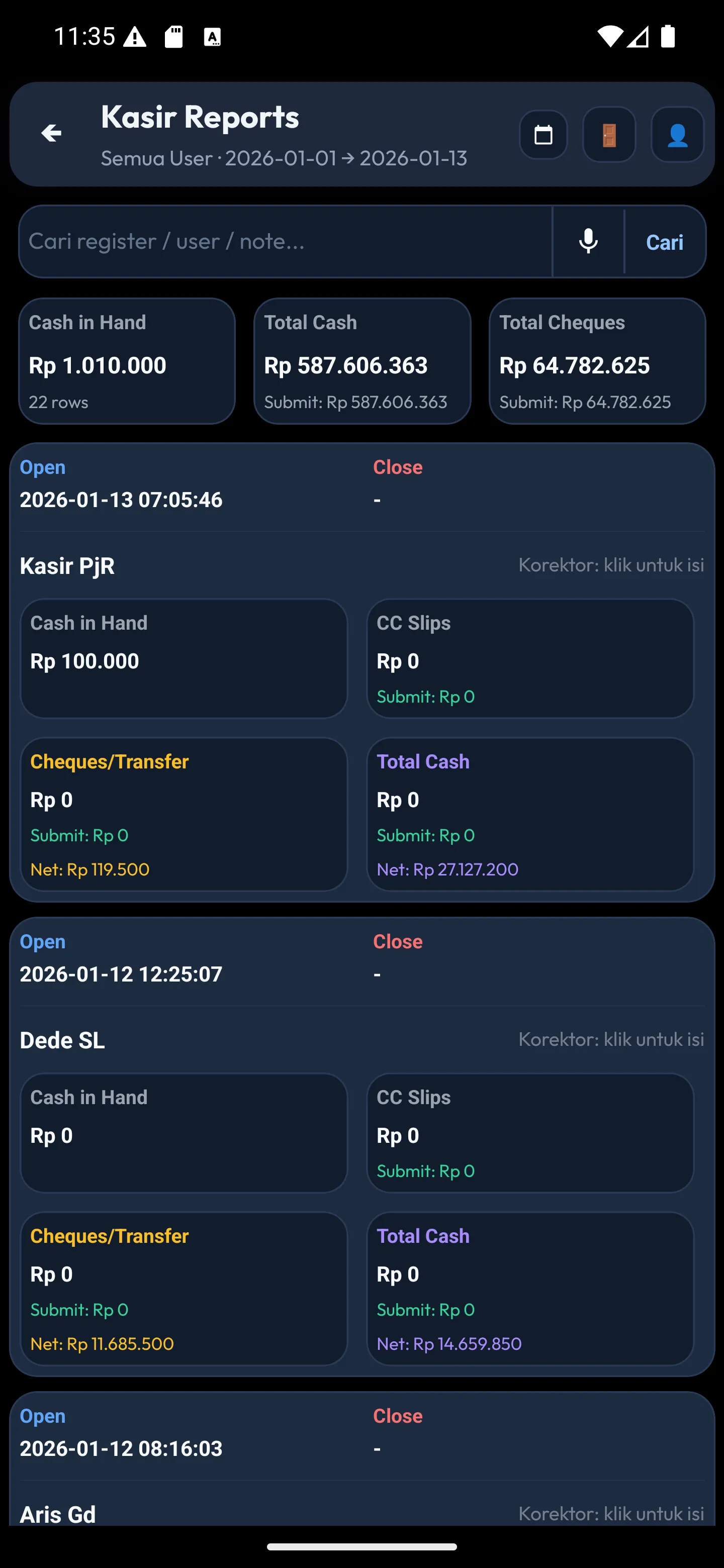 1 laporan kasir dark