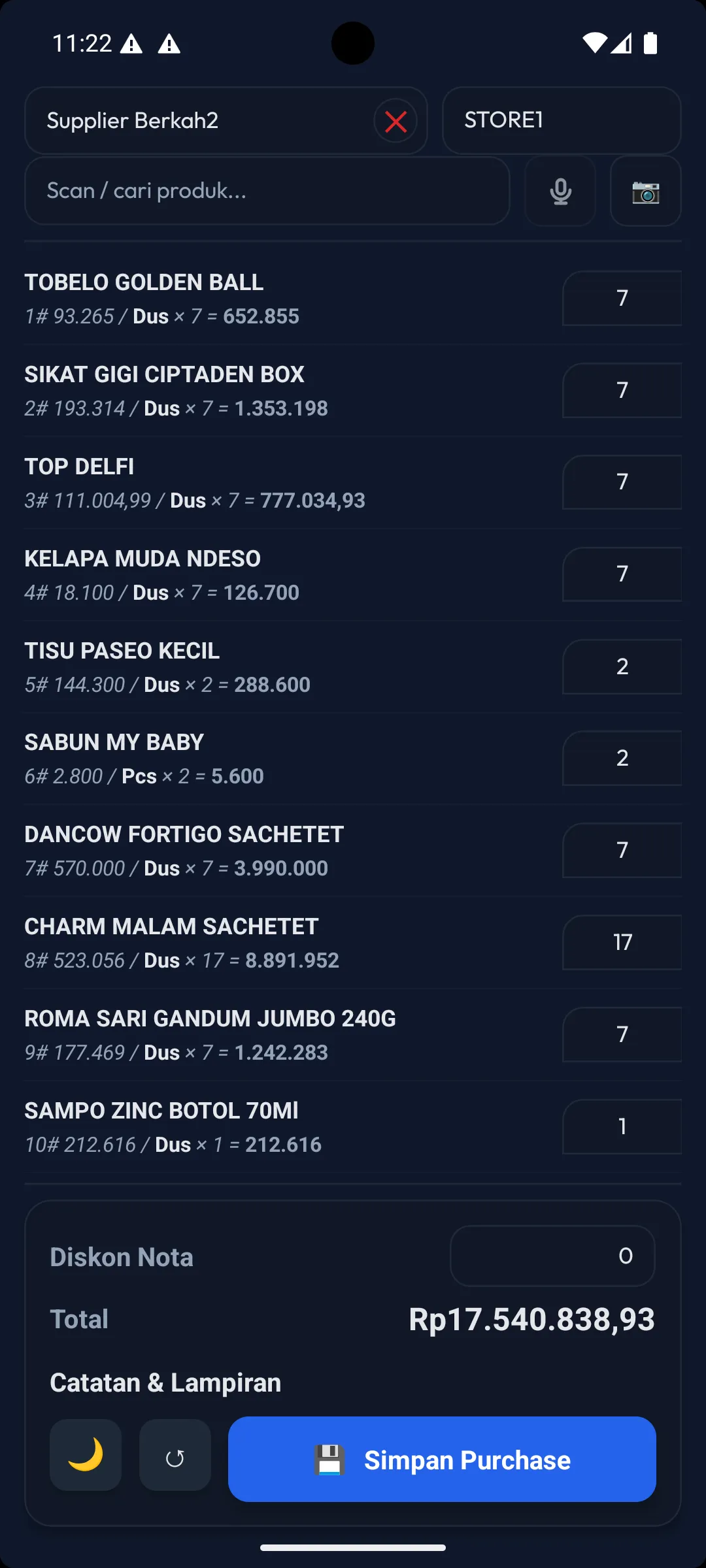 3 tambah pembelian dark