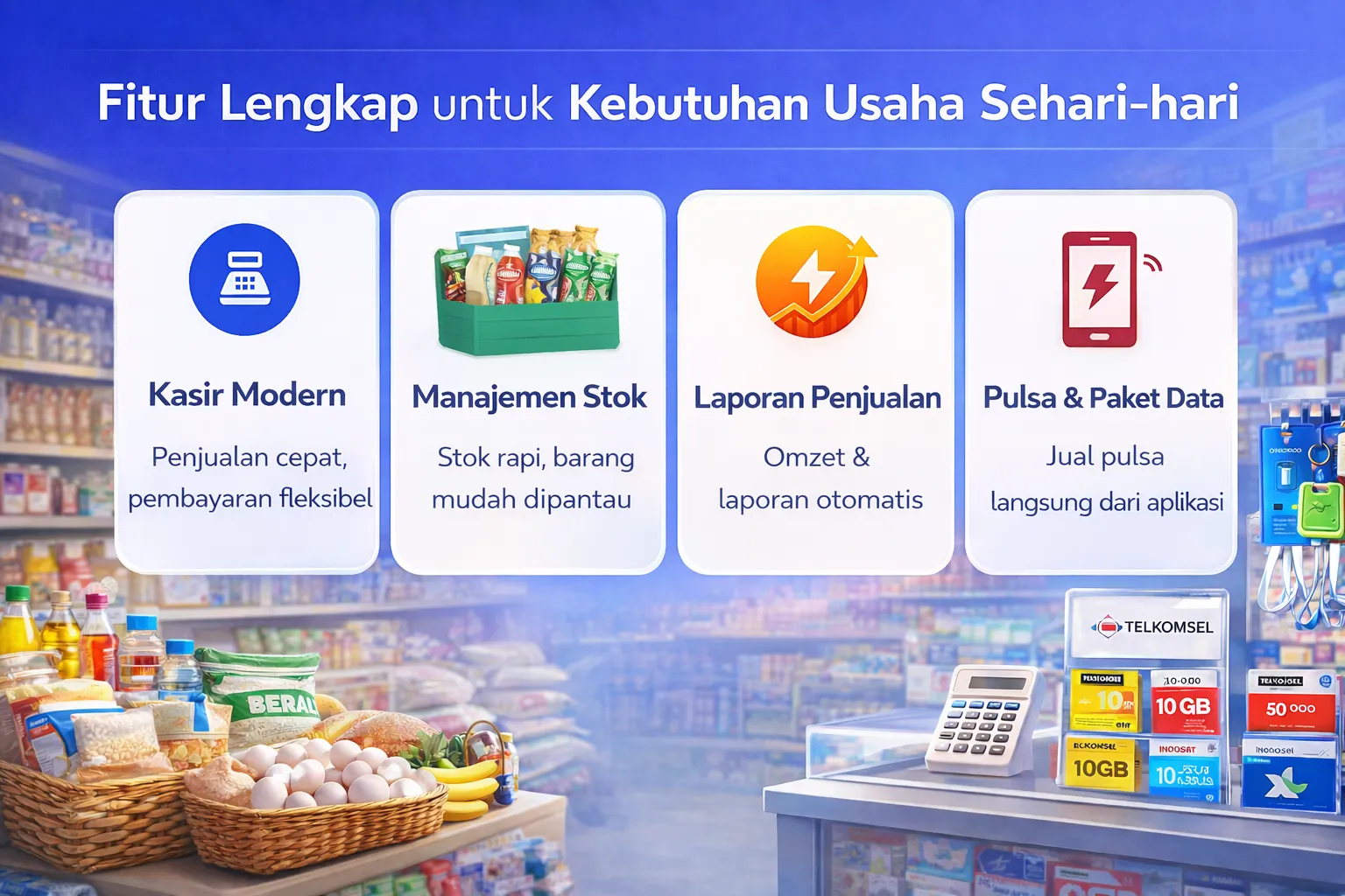 Aplikasi Kasir untuk Toko Sembako dan Minimarket Terbaik