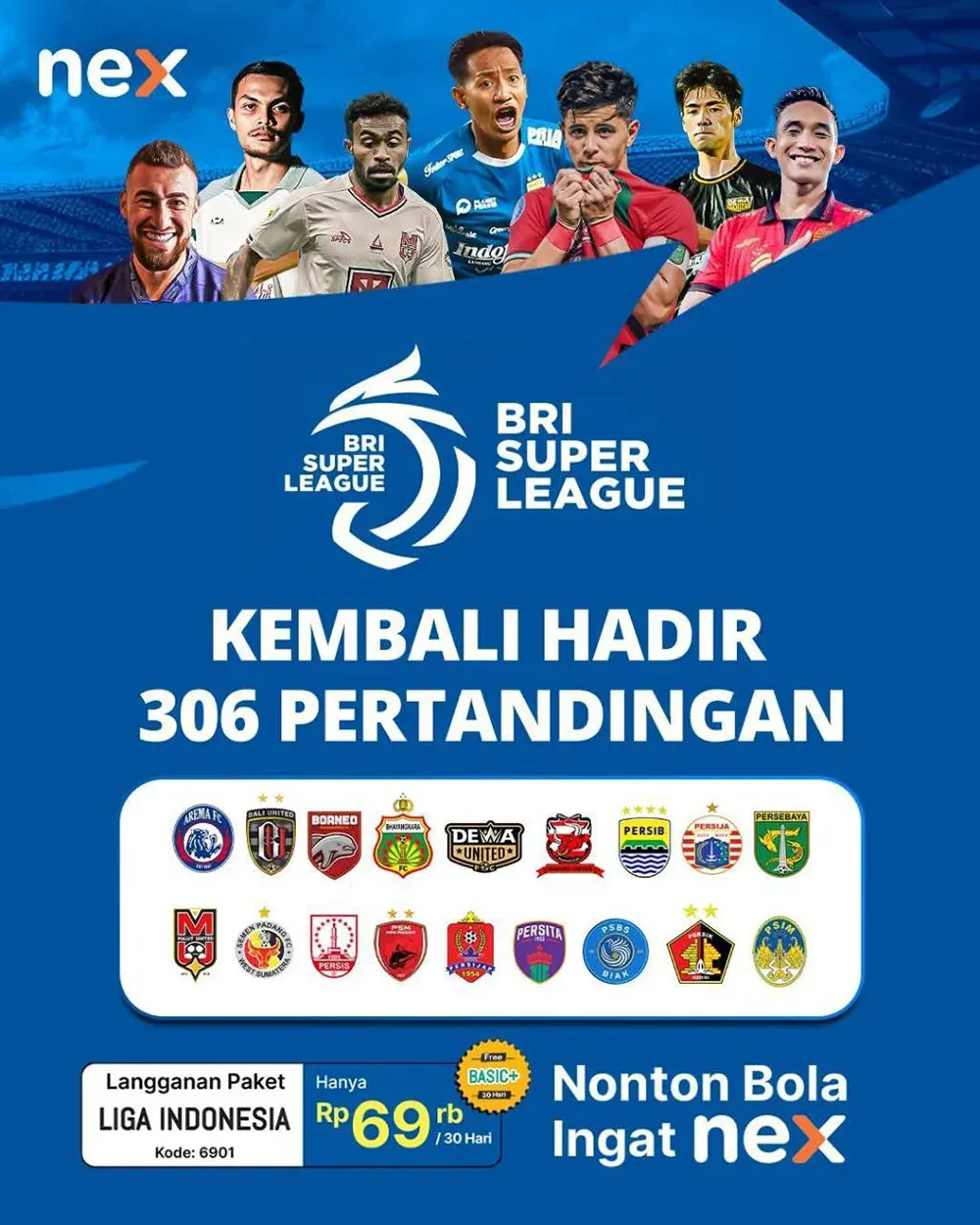 Paket Nonton Pertandingan BRI Super League