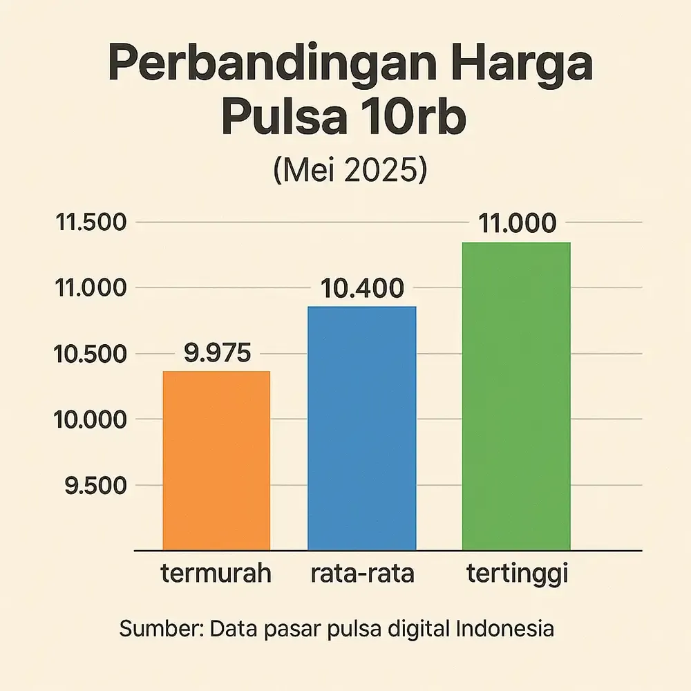 Perbandingan Harga Pulsa 10rb