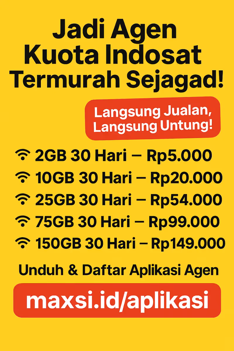 Agen Kuota Termurah Indosat 2025: Harga Grosir Mulai Rp5.000!