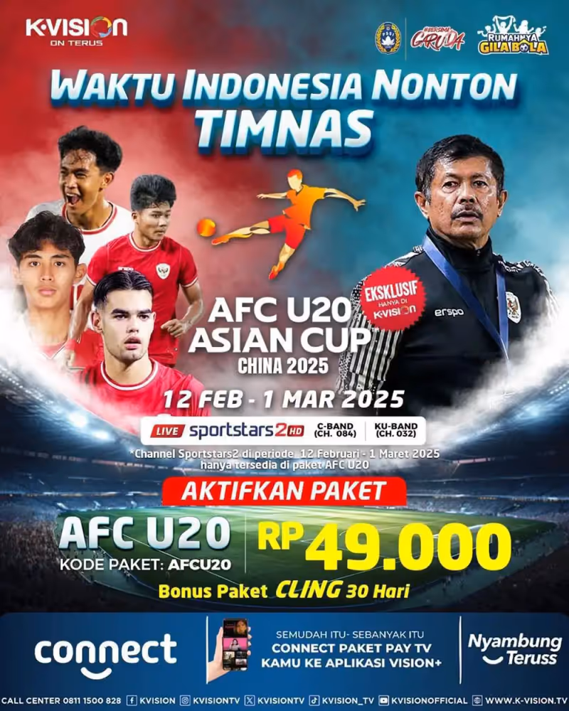 Nonton AFC U20 2025 di K-Vision, Aktifkan Paket Sekarang!