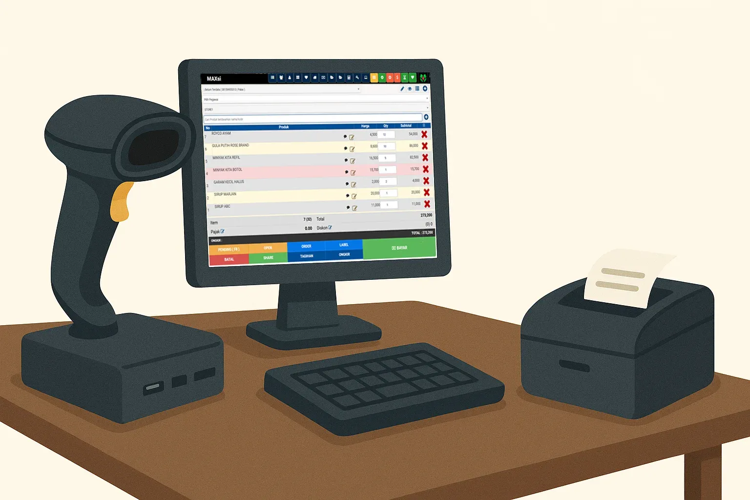 Paket Komputer dan Aplikasi Kasir Murah