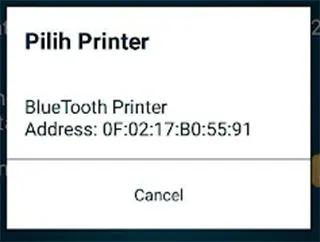 Pilih Printer Bluetooth