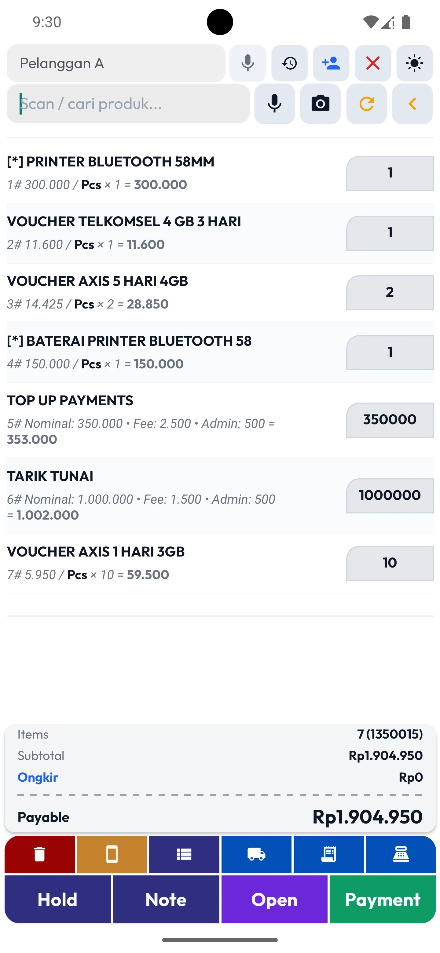 Sales history - agent banking (CICO) & mobile phone shop POS - MAXsi POS