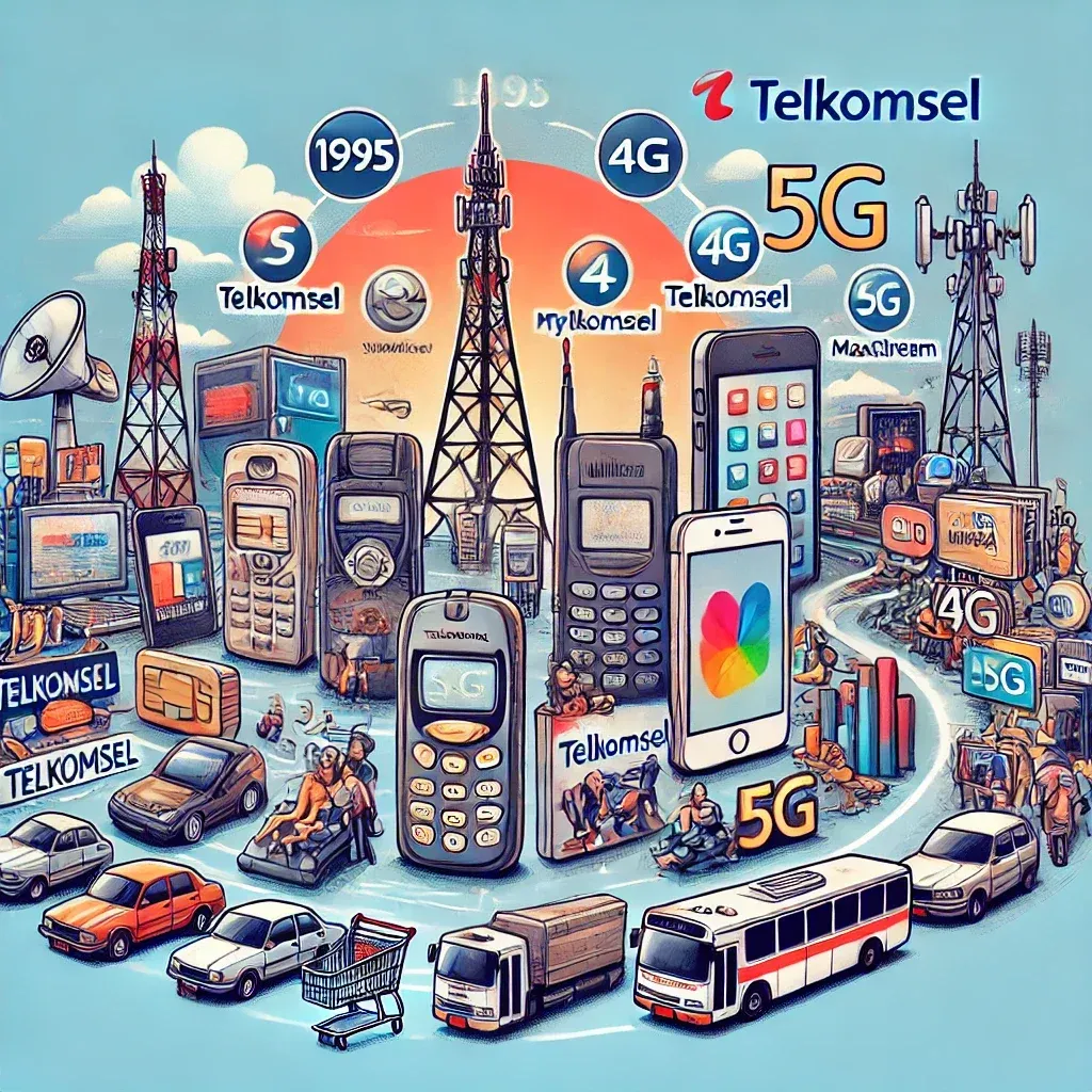 Ilustrasi Sejarah Telkomsel