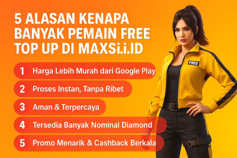 5 Alasan Kenapa Banyak Pemain Free Fire Top Up di MAXsi.ID