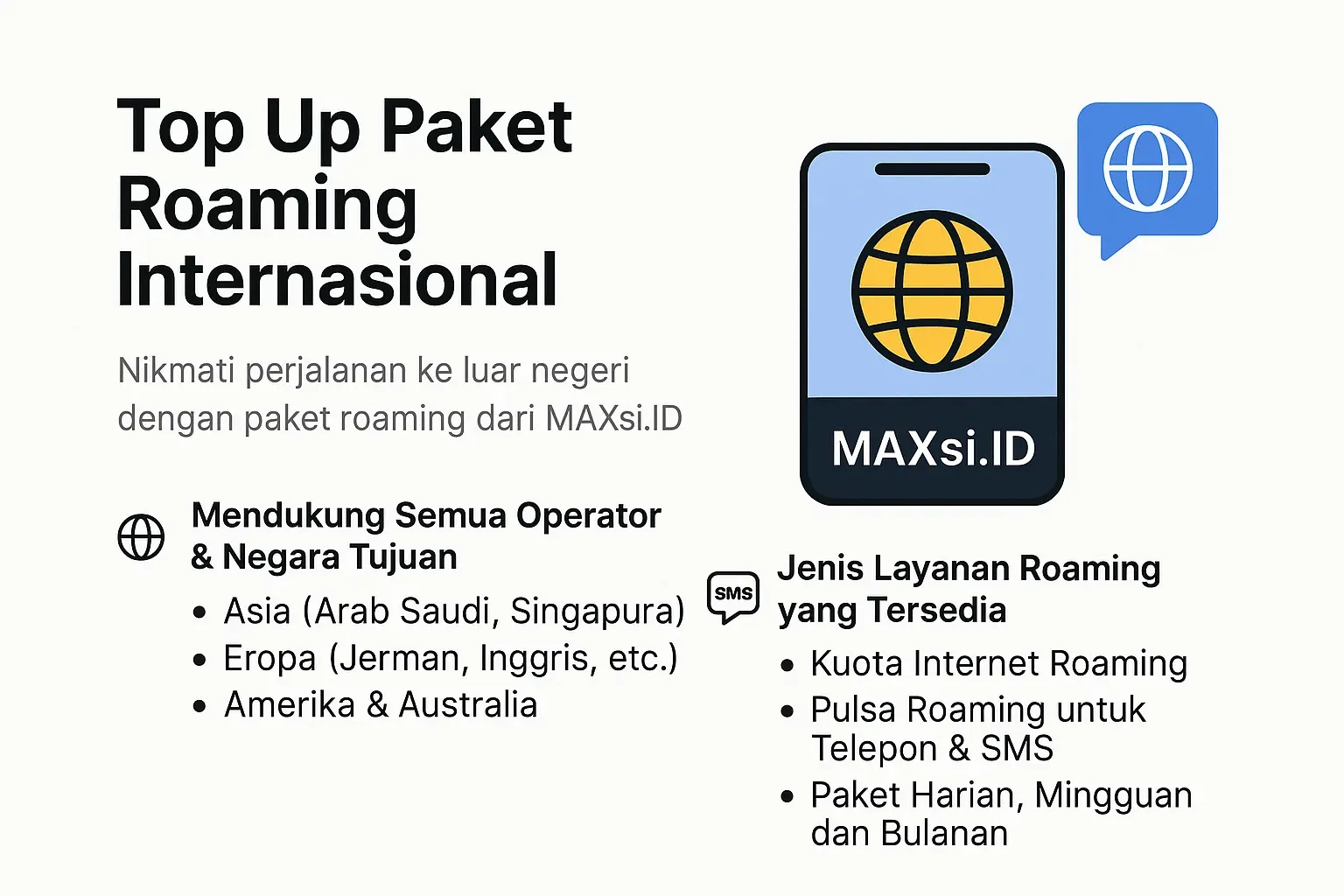 Top Up Paket Roaming Internasional