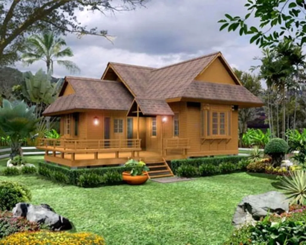 Kumpulan Gambar Rumah Kayu Sederhana Simple Dan Minimalis