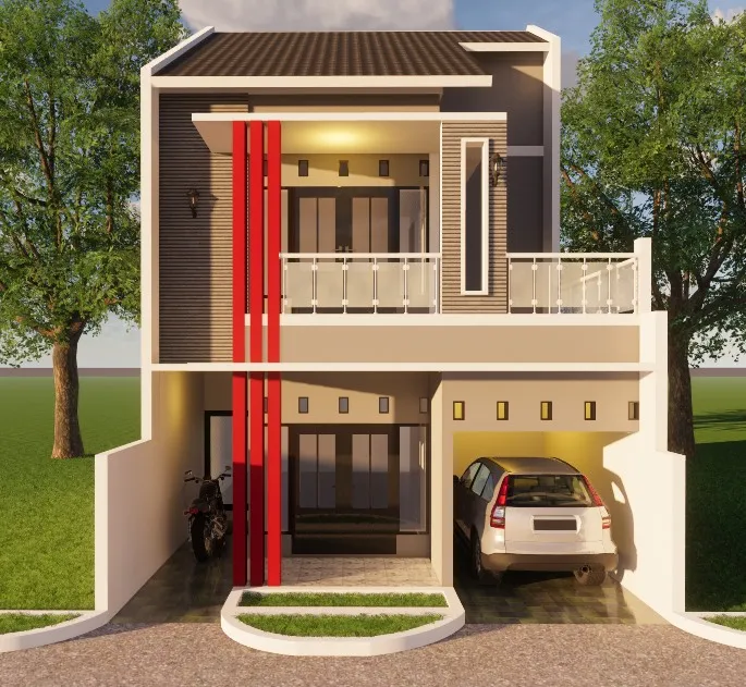 GAMBAR DESAIN RUMAH LANTAI 2